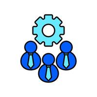 Icon a management, isolated against a clean background. vector