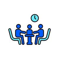 Icon a meeting isolated against a clean background. vector