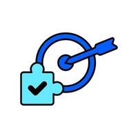 Icon a solution, isolated against a clean background vector