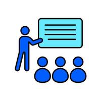 Icon a training, isolated against a clean background. vector