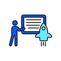 Icon a project, isolated against a clean background. vector