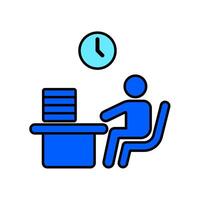 Icon a employee, isolated against a clean background. vector
