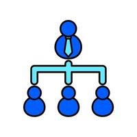 Icon a organization, isolated against a clean background. vector