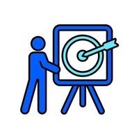 Icon a objective, isolated against a clean background. vector