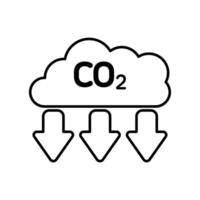 Icon a reduce co2, isolated against a clean background. vector
