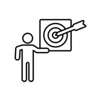 Icon a objectives, isolated against a clean background. vector