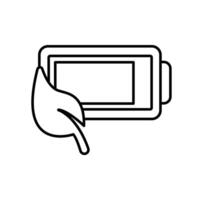 Icon a battery, isolated against a clean background. vector