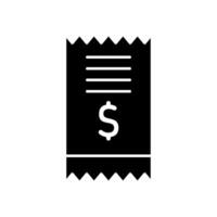 Icon a receipt, isolated against a clean background vector
