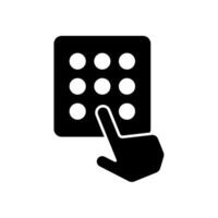 Icon a pin code isolated against a clean background. vector
