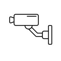 Icon a secured camera, isolated against a clean background. vector