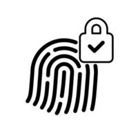 Icon a fingerprint, isolated against a clean background vector