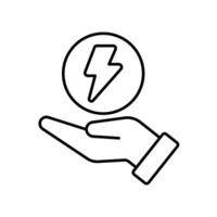 Icon a save energy, isolated against a clean background. vector