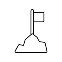 Icon a mission, isolated against a clean background. vector