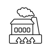 Icon a geothermal, isolated against a clean background. vector