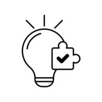 Icon a solution, isolated against a clean background. vector