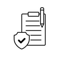 Icon a security policies, isolated against a clean background. vector