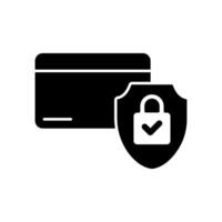 Icon a secured payment isolated against a clean background. vector