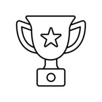 Icon a trophy, isolated against a clean background. vector