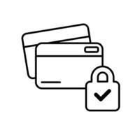 Icon a secured payment, isolated against a clean background vector