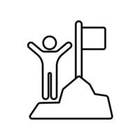 Icon a victory, isolated against a clean background. vector