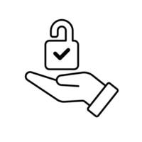 Icon a permission, isolated against a clean background. vector