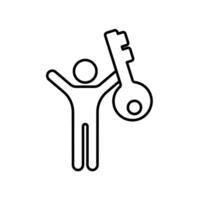 Icon a successful, isolated against a clean background. vector