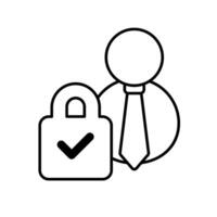 Icon a security, isolated against a clean background. vector