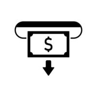 Icon a withdrawal, isolated against a clean background vector