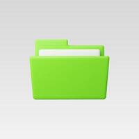 A bright green folder icon, symbolizing organization and document storage. vector