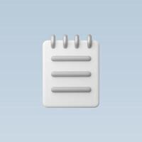 A minimalistic notepad on a soft blue background. vector
