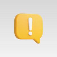 A bright yellow alert notification icon in a minimalist style. vector
