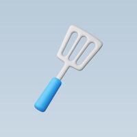 A modern spatula with a blue handle, perfect for cooking tasks. vector