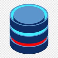 Isometric cloud database. Cloud computing and file cloud storage. Modern technology. Isometric vector