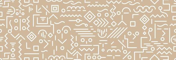 Geometric seamless pattern on a light background. vector