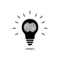 Creative idea with light bulb. vector