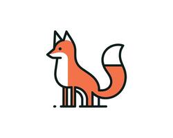 Stylish Fox Symbol for Logo vector