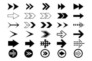 Modern Interface Arrow Icons Pack vector