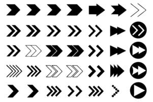Upward and Rightward Arrows Pack vector