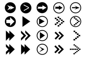 Bold Arrows for Navigation and Web vector