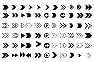 Web Navigation Arrows - Line Icons vector