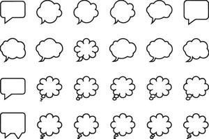 Bubble Icons Collection Chat, Thought, Message vector