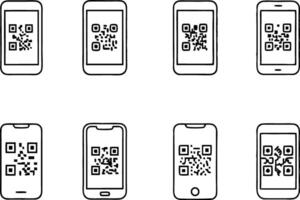 Scan QR Code Symbol Bundle vector