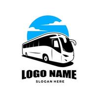 travel bus logo abstract design vector