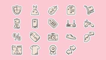 E-commerce and Retail Icons Set vector