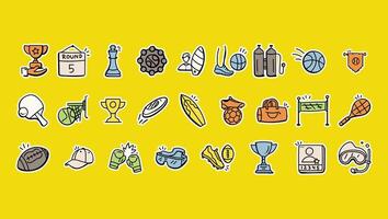 Sports and Games Icon Set for Design Elements vector