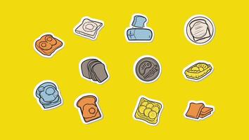 An Assortment of Different Types of Baked Goods Items vector
