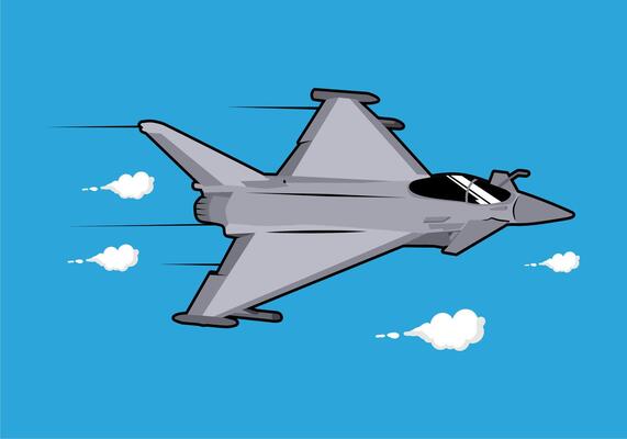 jet fighter in the sky illustration