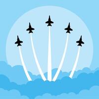 airshow formation image illustration background vector