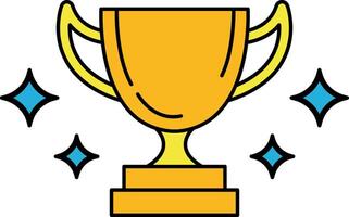 single icon of a golden trophy vector