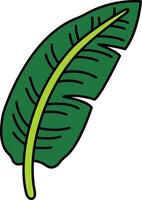 single icon of banana leaf vector